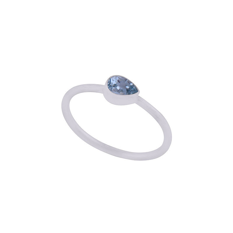 Stirling Silver Ring  With Topaz