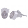 Cubic Zirconia Sterling Silver Stud Earrings