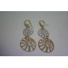 White and yellow gold earrings